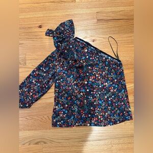 JCREW One-shoulder top in kaleidoscope star print